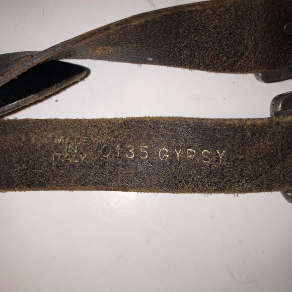 SAKS Fifth Avenue Leather Articulated Silver EtruscanBelt ITALY 31-33 waist - Picture 9 of 9